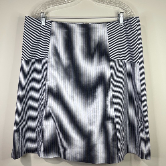 Talbots Navy and White A-Line Skirt - Picture 3 of 9